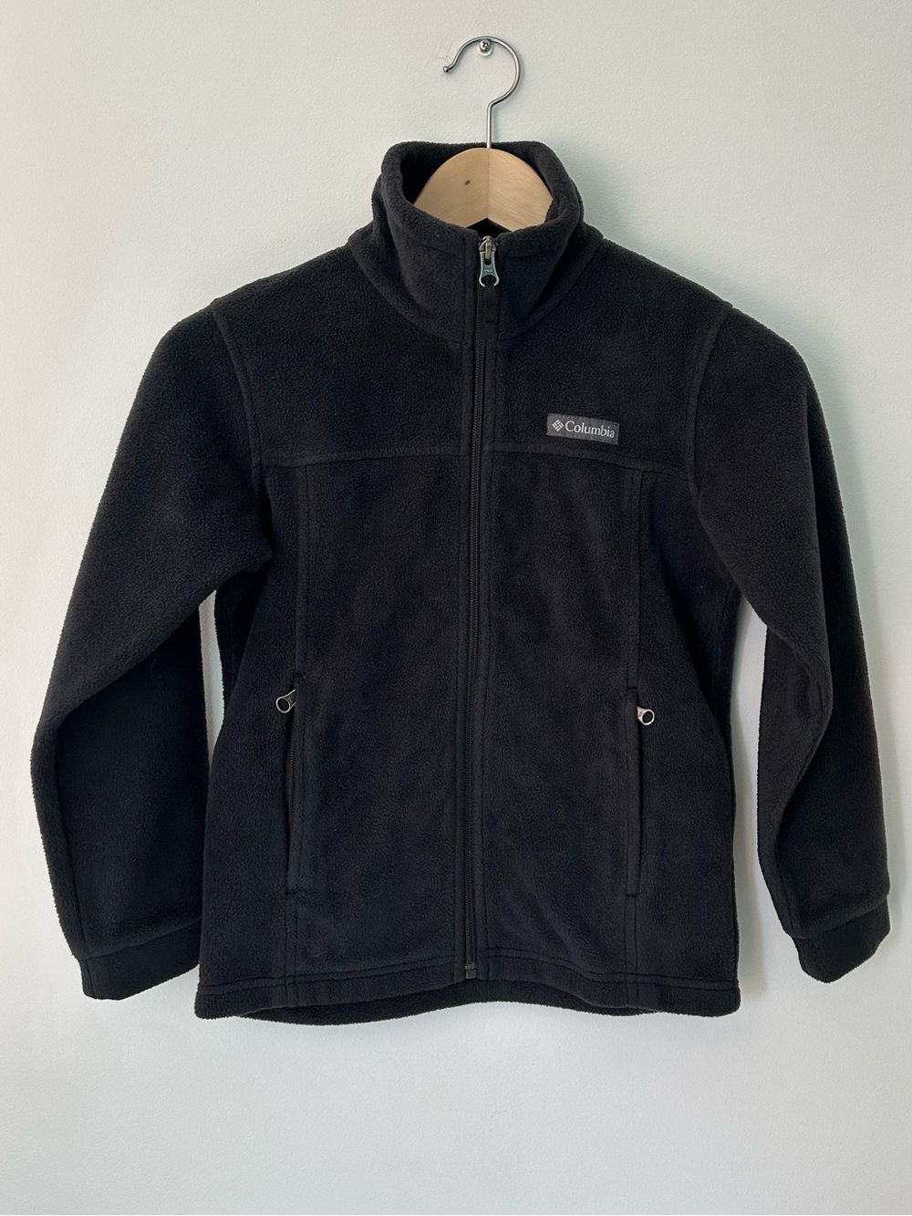 Columbia Kids Black Full-Zip Fleece Jacket with Logo